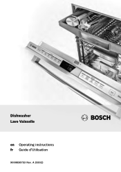 Bosch SHX7PT55UC Instructions for Use