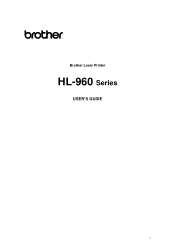 Brother International HL-960 Users Manual - English