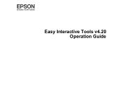 Epson 1460Ui Operation Guide - Easy Interactive Tools v4.20