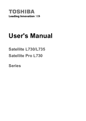 Toshiba L735 PSK08C-03100T Users Manual Canada; English