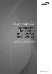 Samsung S19B220NW User Manual Ver.1.0 (English)