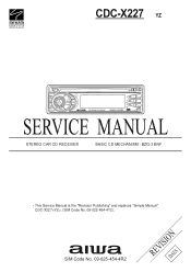 AIWA CDC-X227 Service Manual