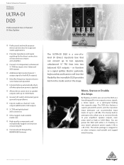 Behringer DI20 Product Information Document