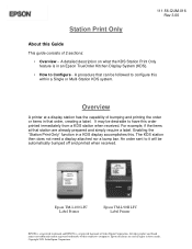 Epson TrueOrder KDS Epson TrueOrder KDS Station Print Only - Quick User Manual