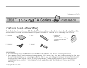 Lenovo ThinkPad X30 German - Setup Guide for ThinkPad X30