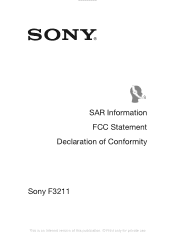 Sony Xperia XA Ultra SAR