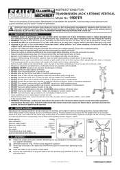 Sealey 1500TR Instruction Manual