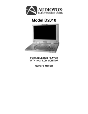 Audiovox D2010 Owners Manual