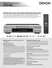 Denon DVD-955S Literature/Product Sheet