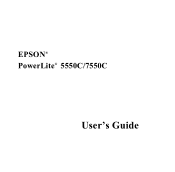 Epson PowerLite 7550c User Manual