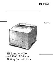 HP LaserJet 4000 HP LaserJet 4000 and 4000 N Printers - Getting Started Guide