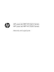 HP LaserJet MFP M72625-M72630 Warranty and Legal Guide