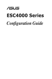 Asus ESC4000 ESC4000 configuration guide.
