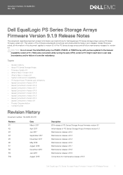 Dell EqualLogic PS4210 EqualLogic PS Series Storage Arrays Firmware Version 9.1.9