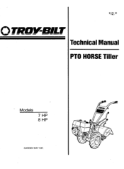 Troy-Bilt Horse Tiller Technical Manual