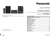 Panasonic SC-PMX70 Owners Manual