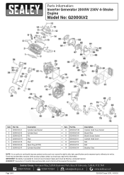 Sealey G2000I Parts Diagram