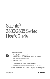 Toshiba Satellite 2805-S503 Toshiba Online User's Guide (Windows Me) for Satellite 2805-S503/S603 (10919)