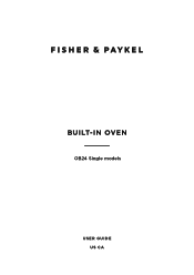 Fisher and Paykel OB24SCD9PB1 User Guide