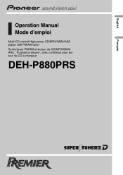 Pioneer DEH-P880PRS Owner's Manual