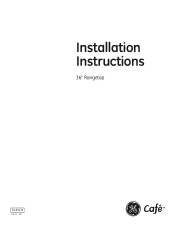 GE CGU366SEHSS Installation Instructions