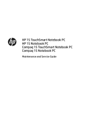 HP 15-g200 Maintenance and Service Guide