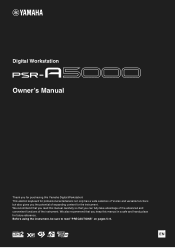 Yamaha PSR-A5000 PSR-A5000 Owners Manual