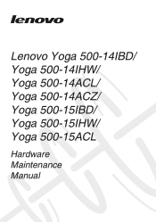 Lenovo Yoga 500-14ACL Laptop Hardware Maintenance Manual - Yoga 500 series