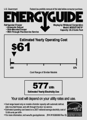Maytag MSD2573VES Energy Guide