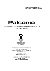Palsonic 6825G Owners Manual