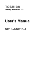 Toshiba Satellite NB15t-A1302 User Manual