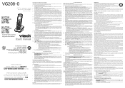 Vtech VG208-2 User Manual 1