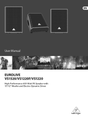 Behringer VS1220F Manual