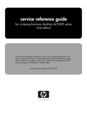 HP Dc5000 HP Compaq Business Desktop dc5000 Series Service Reference Guide 2nd Edition