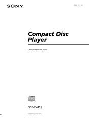 Sony CDPCX455 Primary User Manual