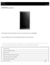 Sony NW-A35 Help Guide Printable PDF