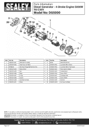 Sealey DG5000 Parts Diagram
