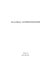 Dell U3023E Monitor Simplified Service Manual