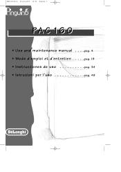 DeLonghi PAC160 Owner Manual