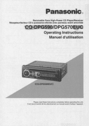 Panasonic CQDPG590EUC CQDPG570EUC User Guide