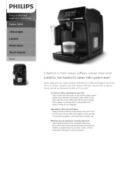 Philips EP2230 Localized commercial leaflet Philips Series 2200 Fully automatic espresso machines EP2230