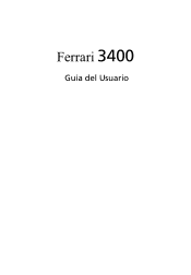 Acer Ferrari 3400 Ferrari 3400 User's Guide ES