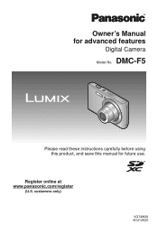 Panasonic DMC-F5K DMCF5 User Guide