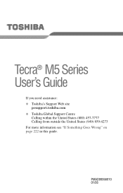 Toshiba Tecra M5-ST1412 Toshiba Online Users Guide for Tecra M5