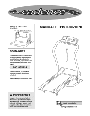 Weslo Cadence 630 Treadmill Italian Manual