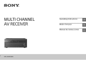 Sony STR-ZA5000ES Operating Instructions