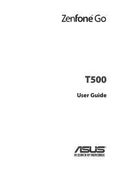 Asus Zenfone Go 5.0 LTE T500 Zenfone Go T500 IN exclusive English Version E-manual