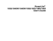 Epson PowerLite 1930 User Manual