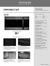 Frigidaire FGMV155CTF Product Specifications Sheet