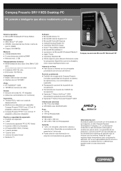 HP Presario SR1100 Compaq Presario SR1119ES Desktop PC Product Specifications